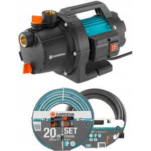 GARDENA Besproeiingspomp 3000/4 Waterpomp - SET - 3,5 m aanzuigslangset - 20 m beregeningsslangset,