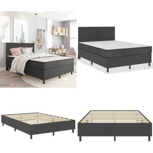 vidaXL Boxspringframe stof grijs 180x200 cm - Boxspringframe - Boxspringframes - Boxspring - Boxsprings
