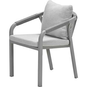 Garden Impressions - Tarera - Lounge Dining Stoel - Donker Grijs - Aluminium