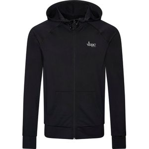 FitProWear Sportvest Heren Getailleerd - Zwart - Maat XXL/2XL - Vest Polyester - Heren Vest - Heren kleding - Sportvest heren - Zoodie - Sweatvest - Zip Hoodie - Fitness Vest - Trainingsjack - Trainingsvest