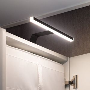 Eleganca luxe opbouwverlichting voor kasten en spiegels 2 stuks - B30 x H3.5 cm - Meubelverlichting - Kastverlichting - Spiegelverlichting - Schilderijverlichting - Warm wit licht 2700K - 5W - IP44 - Zwart