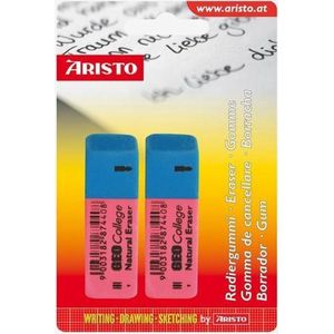 Aristo gum - Geo College - rood/blauw - 2 stuks op blister - AR-87440B