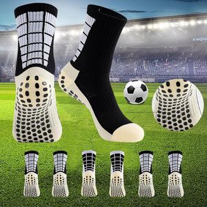 3 Pairs Anti Slip Football Socks for Men - Old Football Sport Grip Socks with Rubber Cushions for Anti Blisters - Unisex One Size