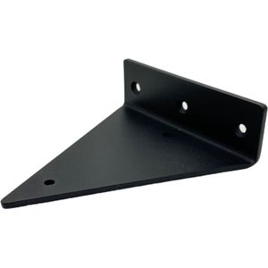Maison DAM - 1x Plankdrager driehoek - Wandsteun - voor een plank van 15 tot 25cm – Mat zwart gepoedercoat - incl. bevestigingsmateriaal + schroefbit
