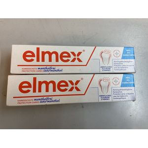 Elmex Anti-Cariës Mentholvrij Tandpasta – 2 x 75 ml - Voordeelverpakking