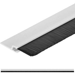 Tochtstrip met borstel 100 cm lang zelfklevende tochtstopper stripborstel deurborstel deurafdichting wit