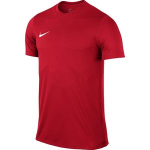 Nike Park VI SS Teamshirt Junior Sportshirt - Maat 140 - Unisex - rood/wit Maat M - 140/152