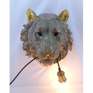 Karé Design - Wandlamp - Dierenlamp Gouden Tijger