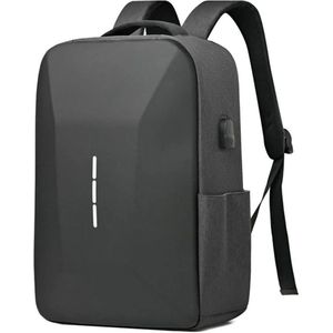 Momentum® - Laptop Rugzak - Anti-Diefstal - Rugzak Heren - Voor business en studie - Met USB oplader - Wachtwoordbeveiliging- Hardshell design - 35L - Grijs