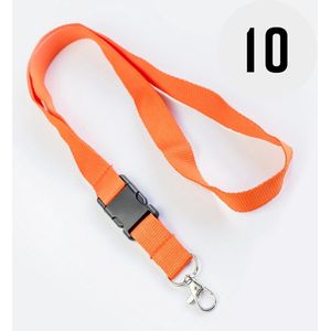 Oranje keycord, 10 stuks