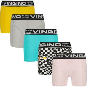 Vingino Boxer-B-SO24 Colors 5 pack Jongens Onderbroek - Multicolor Blue - Maat 116