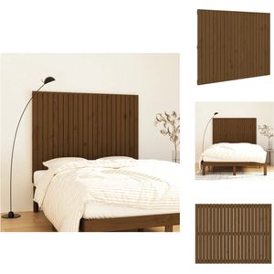 vidaXL Houten Wandhoofdbord - 140 x 3 x 110 cm - Massief grenenhout - Bedonderdeel