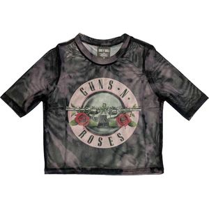 Guns N' Roses - Pink Tint Bullet Logo Crop top - XS - Zwart