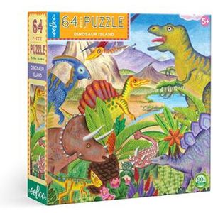 eeBoo Dinosaur Island Legpuzzel 64 stuk(s) Dinosauriërs