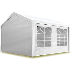 Partytent Feesttent Paviljoen 4x5 m wit PE 350 N zeil 100% waterdicht UV-bestendig