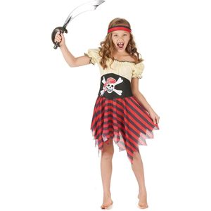 LUCIDA - Zeeschuimer piratenpak voor meisjes - S 110/122 (4-6 jaar)