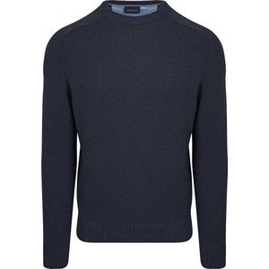 Suitable Lamswol Trui Ronde Hals Navy - Maat XL - Heren - Pullovers