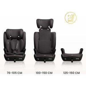 Autostoel COSY I-size GRIJS (76-150 CM) – VEILIGHEID & COMFORT VAN BABY TOT PEUTER