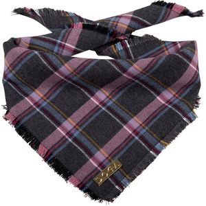 DOGA Honden Bandana - Bandana voor honden - Honden sjaal - Halsdoek hond - Purple Tartan - Maat ML