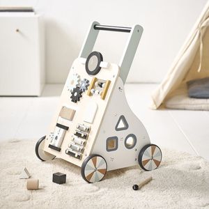 Petite Amélie ® Houten Loopwagen 1 jaar - Babywalker als Looptrainer - Stimuleert Motoriek & eerste Stapjes - Eindeloos Speelplezier (van Xylofoon, Vormenstoof tot Spiegeltje) - Boa