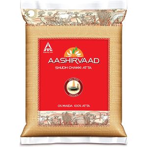 Aashirvaad Volkorenmeel - 10 kg - Aashirvaad Atta - Biologische voedingsvezels - Chapatti, Roti, Paratha Meel, Cakes etc
