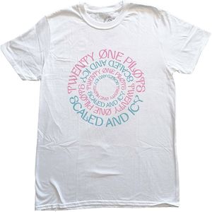Twenty One Pilots - Circular Heren T-shirt - S - Wit