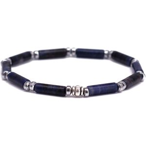 Fortuna Beads – Italia Sodaliet – Kralen Armband – Heren & Dames – Blauw – 16.5cm