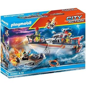 PLAYMOBIL City Action Redding op zee: brandbestrijdingsmissie met reddingskruiser - 70140