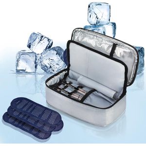 Koeltas voor insuline - diabetesspuiten en medicijnen - 4 koelaccu's