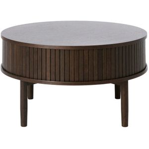 Salontafel META rond eikenhout Ø85 CM - Espresso