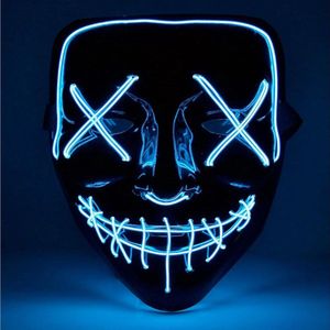 Equivera - Halloween Masker - Halloween Kostuum - LED Masker - Carnaval - Blauw