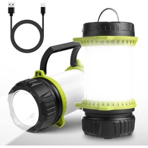 Oplaadbare superheldere 500 lumen Cree LED-handlamp - dimbaar - met waarschuwingslicht - geschikt voor kamperen, vissen, avontuur, wandelen, noodgevallen