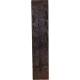 Wijnrek 6 flessen - 20x13x100 - Bruin/zwart - Oud hout/metaal