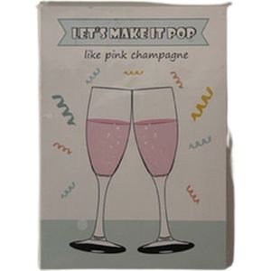 Uitnodigingskaarten ''Let's make it pop'' uitnodiging kaarten - Champagne - Verjaardag / Party / Feestje - Roze / Multicolor - Karton / Papier