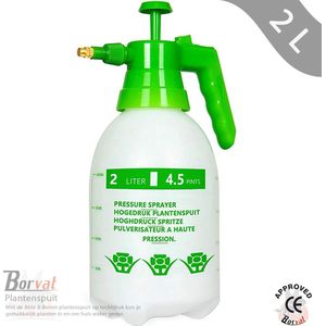 Borvat® Drukspuit - Verstuiver - Plantenspuit - Plantensproeier - 2 liter