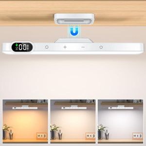 Onderbouwlamp voor keuken led 2000 mAh touch-dimbare kastverlichting - draadloos met batterij-indicator - 3 kleurtemperaturen - lichtstrip - USB-keukenlamp voor kasten bureaus