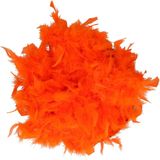 Boa kerstslinger veren - oranje - 180 cm - kerstversiering - kerstboomslinger
