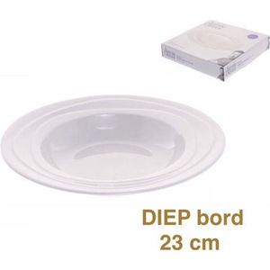 Diep Bord - Jamie Oliver Waves - 23 cm 3,8cm hoog - Diepe Borden - Wit Crème Ecry Ivory