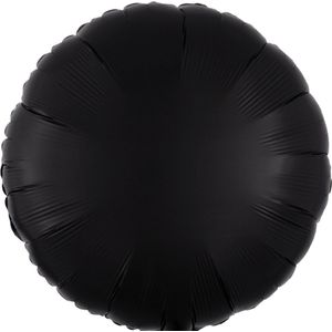 Folie ballon rondje zwart | niet gevuld