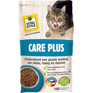 VITALstyle Care Plus - Kattenbrokken - Voor Extra Zorg En Ondersteuning - Met o.a. Berkenblad & Valeriaan - 4 kg