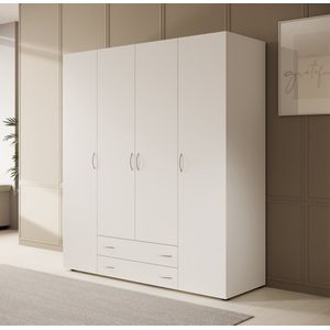 Meubella - Kledingkast Serra - Wit - 160 cm