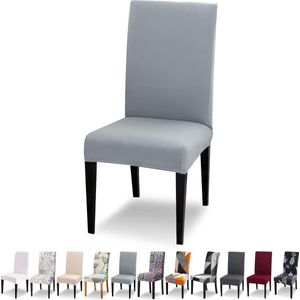 Stoelhoezen set van 4 stretch moderne stoelhoezen voor eetkamerstoelen, stoelhoezen voor kantelstoelen, universeel, wasbaar, afneembare stoelhoes voor eetkamer, hotel, banket, keuken,