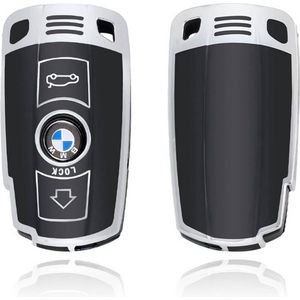 Autosleutel hoesje - TPU Sleutelhoesje - Sleutelcover - Autosleutelhoes - Geschikt voor BMW - zwart - E4 - Auto Sleutel Accessoires gadgets - Kado Cadeau man - vrouw
