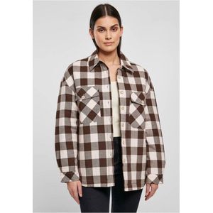 Urban Classics - Flanell Padded Overshirt Blouse - S - Bruin