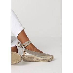 Shabbies Amsterdam Espadrille Palma Kimono Champagne - Maat 36