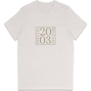 T Shirt Heren Dames - Geboortejaar 2003 - Tekst: Speciale Uitgave - Vintage Wit - Maat 3XL