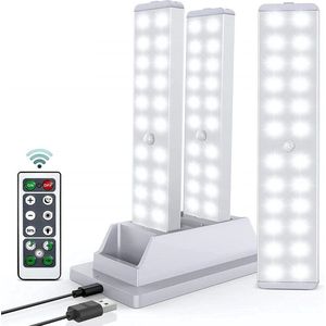 3x Kastverlichting met bewegingssensor - Ledlamp - Keukenlamp - Keukenverlichting onderbouw led - Onderbouwverlichting keuken - Met oplaadstation en Afstandbediening
