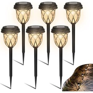 ApexArte® Tuinverlichting op Zonne Energie - Solar Buitenlampen - Zwart