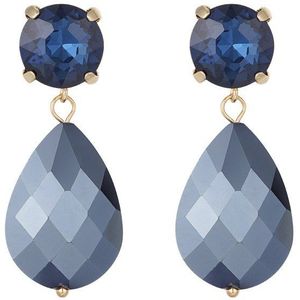 Oorbellen Statement Posh - Donkerblauw - Party - Feestdagen