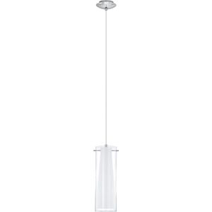 EGLO Pinto - Hanglamp - 1 Lichts - Chroom - Helder, Wit